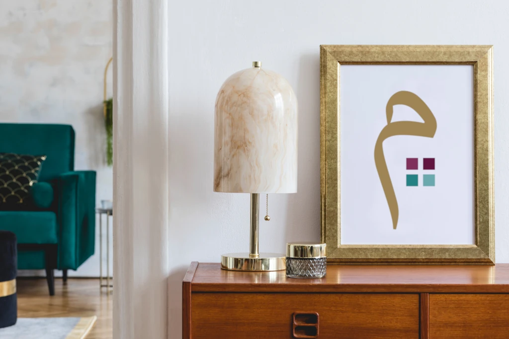 A hallway in a furnished, rented home